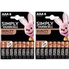 Duracell 16X Duracell AAA Simply (2 Blister Da 8 Batterie) 16 Pile Mini Stilo (LR03/MN2400)