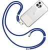 TBOC Cordino Catenella Laccio Strap Porta Cover [Blu Elettrico] con Toppa di Fissaggio [Bianco Ice] per Telefono Cellulare Collo - Tracolla Catenina con cordini Accessori Telefoni Universale Laccetti