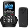 artfone C1+ Nero - Telefono Cellulare per Anziani con Tasti Grandi丨Volume alto丨Funzione SOS丨Chiamata Rapida丨Base di Ricarica丨Batteria da 1800 mAh丨Doppia SIM丨GSM Senior Telefoni per Persone Anziane