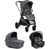 Trio Chicco Bellagio 2 Gran Cmfort Con Sedia First Seat Recline Black Satin