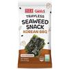 CHOI'S 1 Snack di alghe arrostite senza guscio Choi's 1 - Gusto BBQ, confezione da 20 (4 g ciascuno) | Fogli di alghe nori senza guscio ed ecocompatibili - snack affumicato e saporito, senza glutine, vegano
