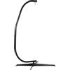 Outsunny Supporto per sedia sospesa, supporto sedia sospesa base a X anello a molla carico 120 kg 114 x 80 x 208 cm nero