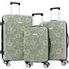 Travelers Club Bella Caronia Deluxe 50,8 cm, 3, 7 pezzi Set di bagagli e accessori da viaggio, Jamila, 20 Carry-on, Bella Caronia Deluxe 50,8 cm, 3 pezzi o 7 pezzi set di bagagli e accessori da