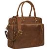 STILORD Amilia Borsa da lavoro donna in pelle vera stile vintage Portadocumenti per PC 13,3 pollici in cuoio Borsa a mano per ufficio università Colore:mocca - marrone scuro