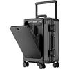 BEITH Valigia Trolley Rigido, BS849-2 Telaio in Alluminio Trolley Bagaglio a Mano, Portabicchieri, USB, Type-C, PC Conchiglia, Serratura TSA, Ruota Silenziosa 360°, Anteriore Aperto, Tirante Largo