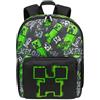 Minecraft Zainetto Bambino Creeper Zaino Scuola Cinghie Regolabili Zaino Bambini Viaggiare Sport Giocatore Regalo Bambino (Nero, 40x29x17cm)