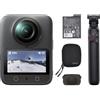 DJI Osmo 360 Battery Extension Plus Combo, Fotocamera a 360° con video 360° nativi in 8K, 4K/120fps e Boost grandangolare a 170°, Batteria Extreme Plus da 1950 mAh, Action Cam per registrazioni prolun