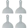 sourcing map 4 raschietti per stucco da 15,5 cm, in plastica flessibile, usa e getta, strumento per la pulizia della vernice, per spackling, rattopping, riparazione della pittura, grigio