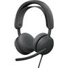 Logitech Zone Wired 2 - Cuffia con microfono con cancellazione del rumore e ANC ibrida adattiva, USB-C con adattatore USB-A - Grafite