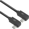 Goobay cavo USB-C in tessuto con spina metallica a 90° 0,5