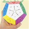 XMDCuber Megaminx 4 Stickerless Cube, 4x4 Dodecahedron Speed Cube, Pentagonal Magic Cube Dodecahedron