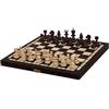 Sunrise Chess & Games Eleganti scacchi all'alba, Cassetta per scacchiera dipinta a mano con figure tradizionali polacche medie, motivo bruciato, con scomparti