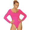 W WIDMANN MILANO Party Fashion - Body corto da donna con maniche lunghe, sexy monopezzo per travestimenti, spettacoli di danza, carnevale
