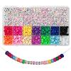 Adwzy 770 perline colorate Pony Beads, a forma di lettera A-Z, a forma di cuore, per gioielli, bracciali, collane, portachiavi, fai da te, multicolore