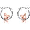 YAFEINI Orecchini a cerchio a forma di maialino in argento sterling, graziosi orecchini a forma di maialino, gioielli regalo per donna