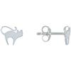 Schmuck Les Poulettes LES POULETTES BIJOUX - Orecchini Argento 925 Sagoma di Gatto