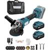 DURFICST Smerigliatrice a Batteria, 125 mm/10.000 giri/min, 2×21 V 4,0 Ah