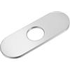 M METERXITY Copriforo Rubinetto, 6 Pollici Copriforo Foro Ovale In Acciaio Inox 304 Per Lavello Bagno/Cucina [Argento Spazzolato]