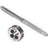 CoCud Set Rubinetti e Matrici, M5 x 0.8 Filettatura, Sinistra Mano Metrica Alta Velocità Acciaio Macchina Vite Rubinetto & Rotonda Matrice Strumento Kit - (per Riparazione), 1 set