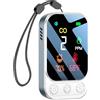 HAKINAKU Rivelatore Portatile di Monossido di Carbonio per Viaggi Campeggio Auto, Allarme di CO, Misuratore di Monossido di Carbonio con Batteria Ricaricabile Incorporata, Bianco Grigio, HD09