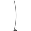 Eglo Lampada da terra LED Picacha, illuminazione soggiorno con luce indiretta, curva, metallo nero, sistema di luce calda, 162,5 cm