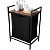 Relaxdays Cestino portabiancheria con ripiano, HLP: 72 x 50 x 33 cm, Porta Biancheria Portatile