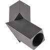 GTV Veneto - Lampada da soffitto a sporgenza, design quadrato, testa girevole per illuminazione d'accento, attacco GU10 max 20 W, alluminio, nero opaco