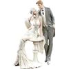 Touch of Class Love That Lasts Happy Couple Bride Groom Wedding Figurine - Resina - Grigio, Bianco sporco - Elegante regalo per anniversario o matrimonio per camera da letto, soggiorno, comò, scaffale
