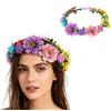 Eterspr Fascia per capelli con corona di fiori, Archetto Ghirlanda Floreale, Boho Sposa con corona di fiori, per Fotografia di Viaggi in Luna Miele, Cerimonia di Matrimonio Nuziale