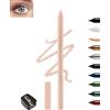 Lestpola Eyeliner in gel nude, crema eyeliner, impermeabile, durevole, resistente alle sbavature, con temperino, ipoallergenico, per occhi sensibili, facile da applicare, regalo per trucco per donne 03
