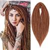 PORSMEER Extension dreadlocks da 24 pollici, trecce per capelli crochet fatte a mano, 0,6 cm, hippie lisci dreads, per donne (30#, doppia estremità)