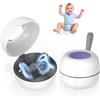 Winuoyang Sterilizzatore portatile UV per ciuccio, pulito al 99,99% in 3 minuti, ricaricabile tramite USB, mini ciuccio disinfettante per bambini, per viaggi, casa, asilo (bianco (10 cm)
