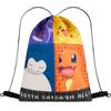 Pokémon Zaino Piscina Bambini, Pikachu Sacca Stoffa Asilo per Scuola, Sport (Nero/Multicolore)