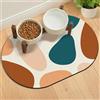 METEOROCK Tappetino Ciotole Gatto Assorbente, 61x40,5 cm Tappetino Sottociotola per Cani Antiscivolo per Pavimenti, Sottociotola per Cani Progettato per Famiglie Con Più Animali Domestici