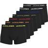 JACK & JONES JACBASIC Trunks 7 Pack Boxer a Pantaloncino Uomo, Nero, S