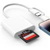 Obcxin Lettore Schede SD per iPhone/iPad/Fotocamera, Adattatore Scheda SD per i-Phone, Adattatore SD per i-Phone, Adattatore Macchina Fotografica iPhone, SD Card Reader for iPhone Lettore Schede USB C
