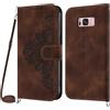 Netany Cover per Samsung Galaxy S8 Plus con Cordino, Flip Portafoglio Custodia in Pelle, [2 Porta Carte][Chiusura Magnetica],Custodia Libro Antiurto Cover con Laccio per Samsung S8 Plus (Marrone)