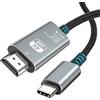 AXFEE Cavo da USB C a HDMI, 2M Type C a HDMI Adattatore 4K@30Hz (Compatibile con Thunderbolt), Compatibile con MacBook Pro/Air, iPad Pro, iMac Mini/Pro,Pixelbook, Dell XPS, Galaxy S23 S22 ecc