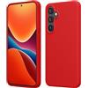 kwmobile Cover per Samsung Galaxy S25 Custodia - Back Case per Smartphone in Silicone TPU - Protezione Gommata - rosso classico