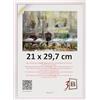 3-B Cornice portafoto LUND - Bianca - 21 x 29,7 cm (A4) - Cornice in legno, cornice per foto, cornice per ritratti con vetro acrilico