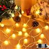 Dalugo Catena luminosa per esterni, 15 m, 100 LED, luce bianca calda, con timer da 6 ore, impermeabile IP65, per camera da letto, balcone, matrimonio