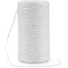 Rietlow® Corda di cotone 200 m - Spago da cucina, per decorazioni, alimenti, salumi, cottura al forno - Filato da cucina in cotone naturale - Bianco
