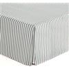 GAMUSI Copridivano 100x190 / 200 cm Funda per Sommiere Letto 100 cm - Colore Righe Acqua