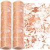 Swpeet 2 runner da tavola con paillettes color oro rosa, 27,9 x 274,3 cm, pellicola glitterata metallizzata a rete sottile, decorazione centrotavola per feste