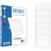 CLAR HYBEC - Faretto LED da Incasso per Cartongesso 6500ºK 20W, Illuminazione Soffitto Interno, Luce Fredda (Pack 6)
