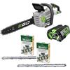 EGO CS 1800 E - KIT PROMO Motosega a Batteria 45 cm - Include 5 Ah e 2 Catene Sherwood