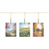 QUARKZMAN Cavo in Acciaio 5Ft Cornice per Foto Appese Decorative Oro | per Appendere Al Muro, con 12 Clip a Coccodrillo, per Appendere Foto Note Cartoline Arte