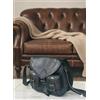 Fatto a mano Borsa da sella 13" vera pelle di capra nera tracolla messenger grande capacità