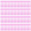 Wopanxye 100 spatole cosmetiche, piccoli cucchiai di plastica per maschera fai da te, crema per il viso, spatola per il trucco usa e getta, mini applicatore multiuso, raschietto per miscelazione, cura