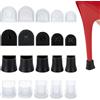 BellaGesundheit 10 paia di protezioni per tacchi alti (trasparente/nero), protezione antiscivolo in silicone per décolleté da donna, 5 misure, ideali per scarpe da ballo, tacchi e occasioni formali